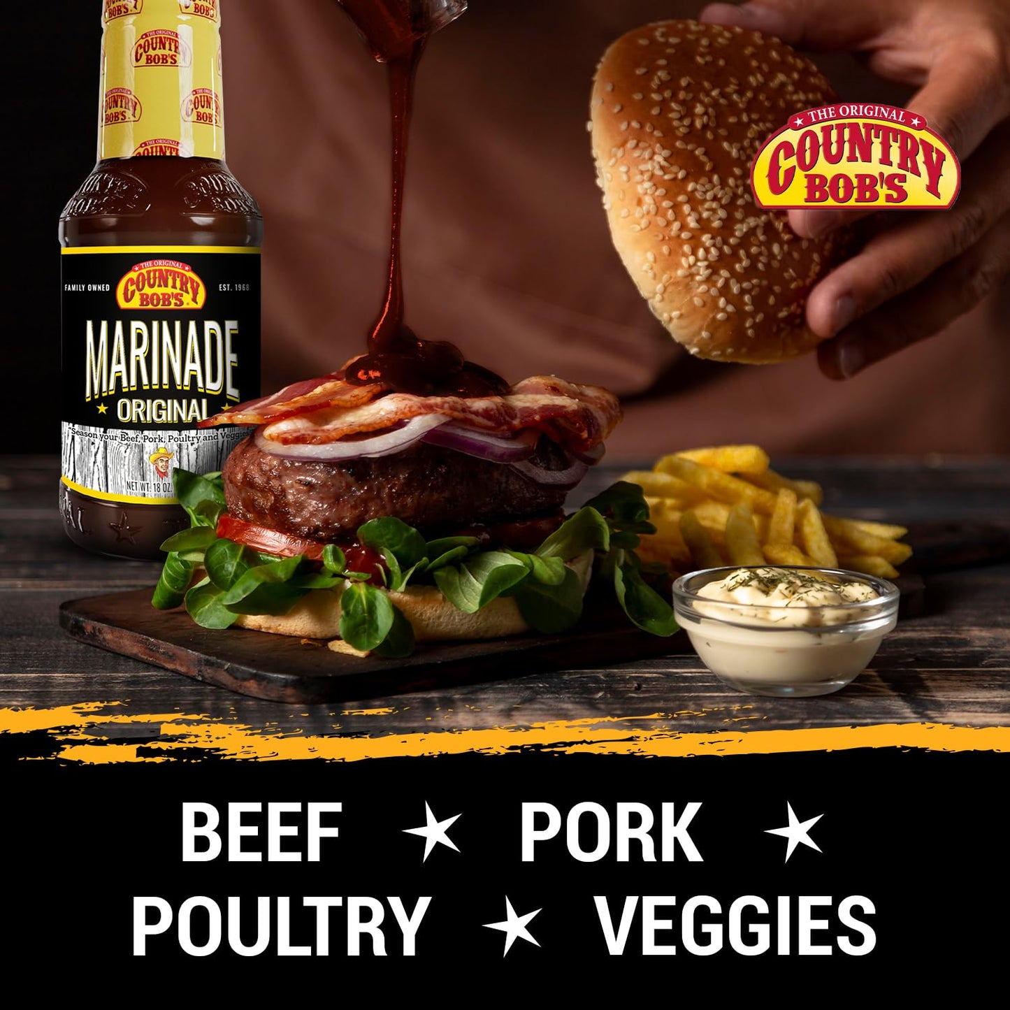 Country Bob's - Original Marinade Sauce - 18 oz (Pack of 1)