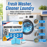 Washing Machine Cleaner Tablets 24 Pack, Washer Machine Cleaner Descaler for HE Front Loader & Top Load Washers, Laundry Machine Cleaner Tablets