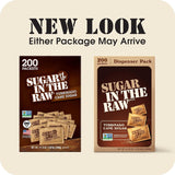 Sugar In The Raw Turbinado Cane Sugar Packets, 200 Ct Box, 1 Pack, Pure, All-Natural Turbinado Sugar, Non-GMO Project Verified, Kosher, Vegan and Gluten Free