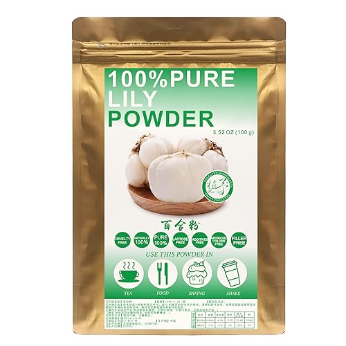 Plant Gift 100% Pure Lily Powder ??? lily bulbs Powder Natural Lily Flour, Great Flavor for Drinks, Adds Flavor and Taste Non-GMO Powder, No Filler