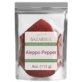 BAZARBUL Premium Crushed Aleppo Pepper Flakes, Turkish Pul Biber, Organic Halaby Chili Powder, Mild & Fruity Mediterranean Spice, 4 Ounces