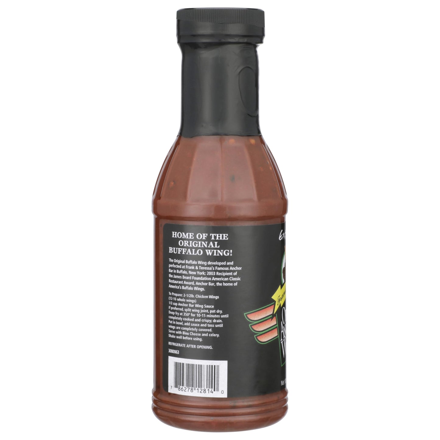 Anchor Bar Original Buffalo Wing Sauce, Extreme Heat Recipe, 12 fl oz | Authentic Buffalo Wing Sauce | Classic Tangy & Spicy Condiment