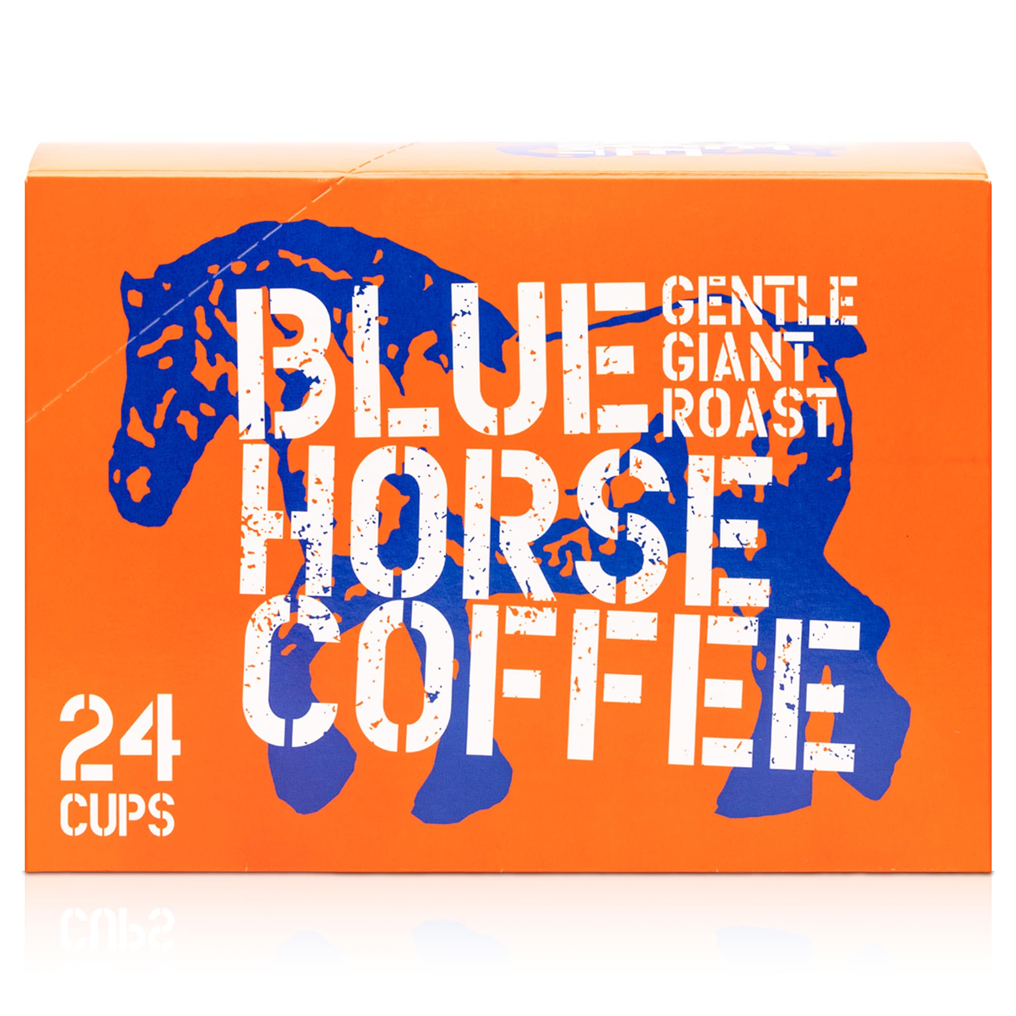 Blue Horse 'Gentle Giant' Original Coffee Pods, Medium Roast, 24ct Single Serve, Compatible with K Cups 2.0, Farm Fresh, Premium 100% Arabica Beans