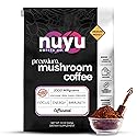 Nuyu Medium Roast Premium Mushroom Coffee, 12 oz, Specialty Ground 100% Arabica, 2000mg Functional Mushrooms, Lion's Mane, Reishi, Chaga, Cordyceps