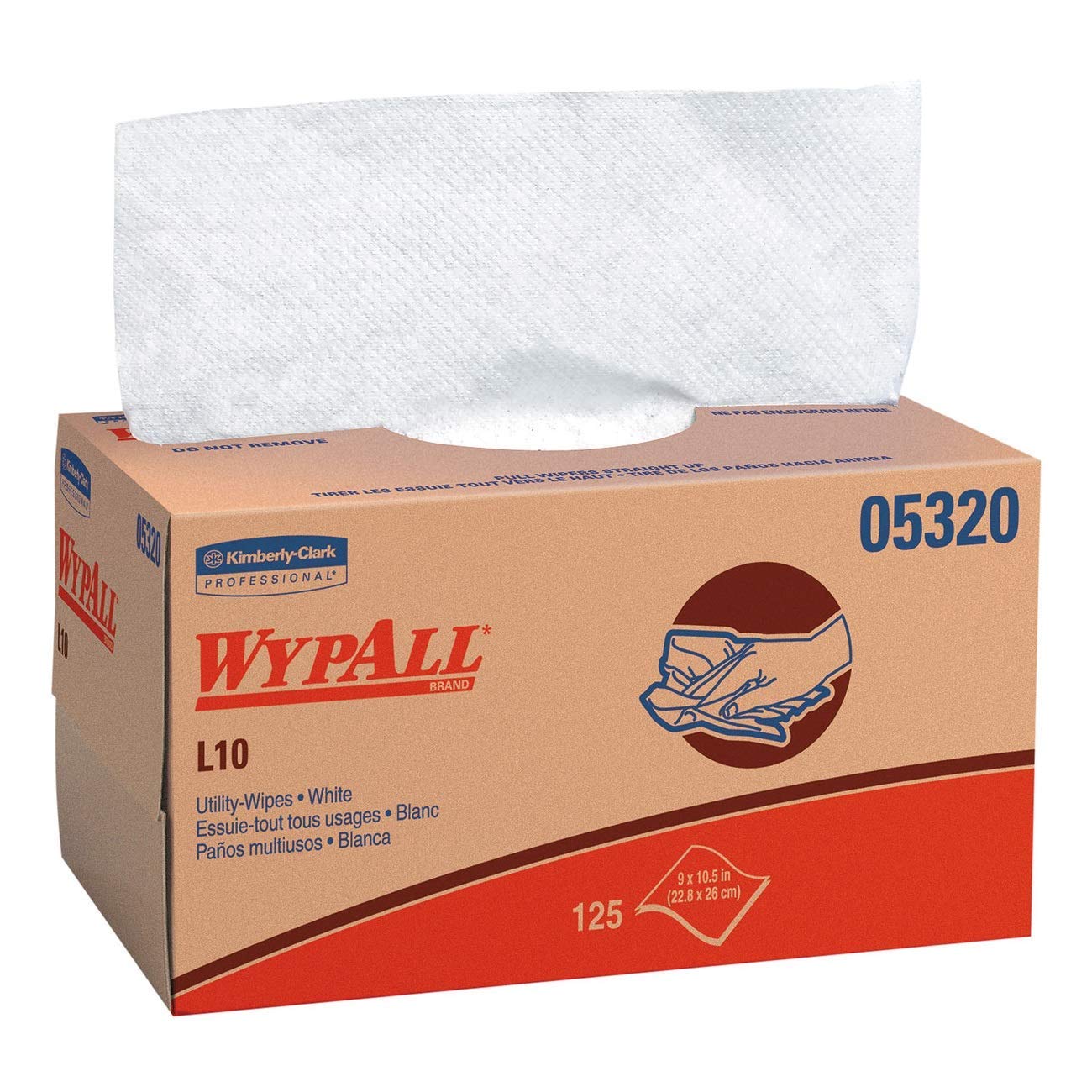 Kimberly Clark-KCC05320-05320 WYPALL L10 Utility Wipes, 125/Box, 18 Boxes/Carton