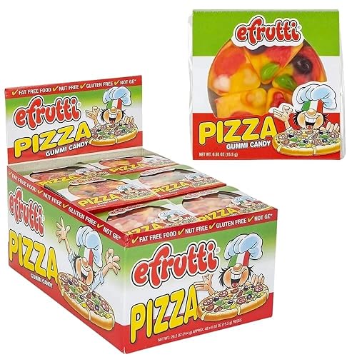 Gummi Pizzas - 0.55 oz (Pack of 48) - Individually Boxed 5-Slice Fruity Gummies Fat & Nut Free - Perfect for Parties, Treat Bags & Halloween Classroom