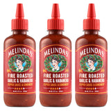 Melinda’s Fire Roasted Garlic & Habanero Hot Sauce - Made with Slow Roasted Garlic, Fresh Peppers, Lime Juice - Rich & Smoky Habanero Hot Sauce 12oz