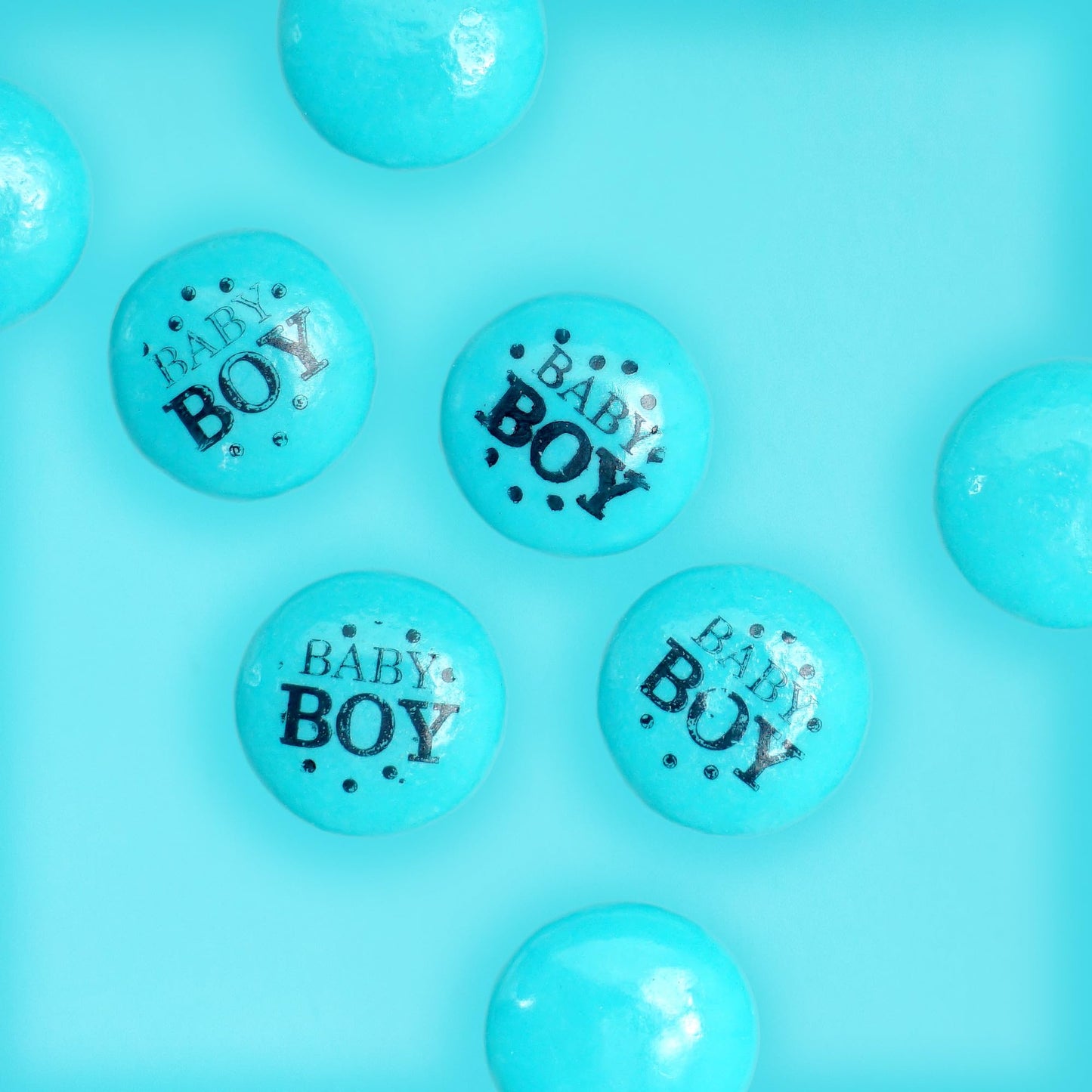 Baby Boy Blue Candy Gum Buttons, 2 Pound Bag (Approx. 180 Pieces), Boy Baby Shower Candy, Baby Themed Candies, Blue Candy For Baby Shower