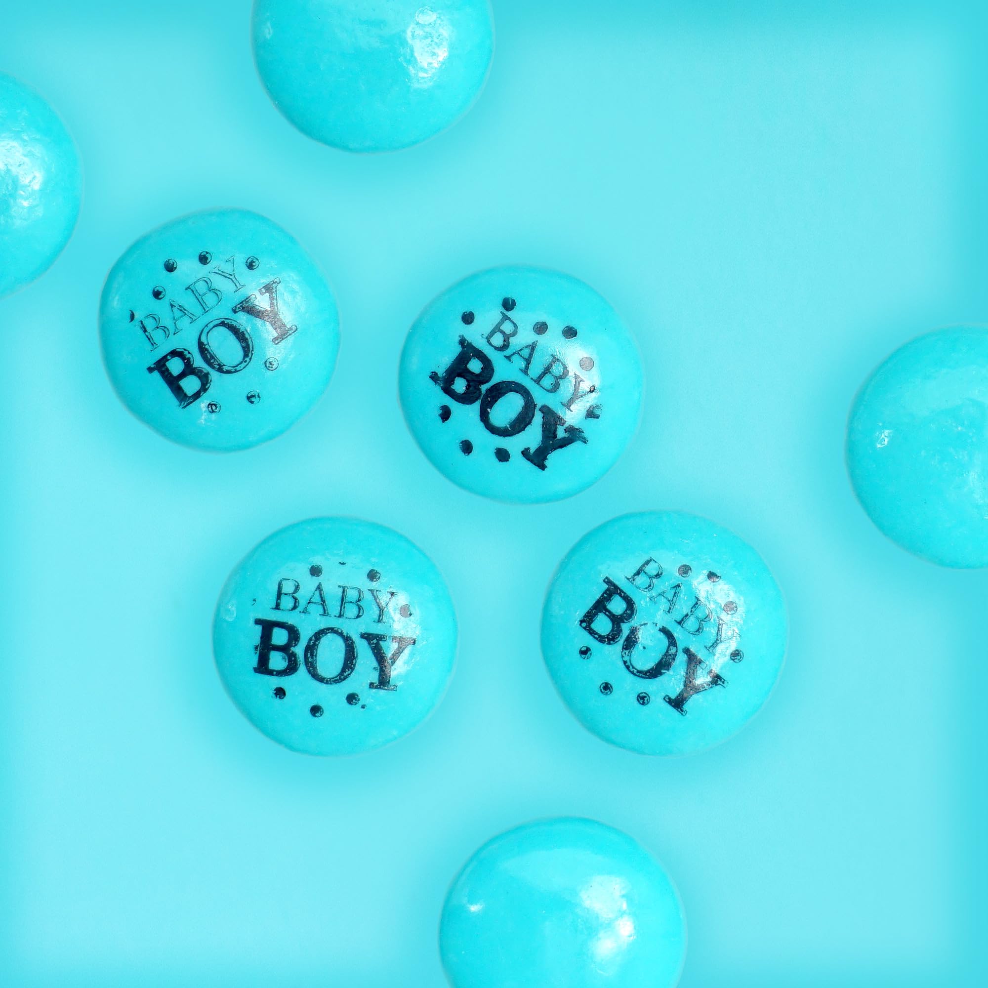 Baby Boy Blue Candy Gum Buttons, 2 Pound Bag (Approx. 180 Pieces), Boy Baby Shower Candy, Baby Themed Candies, Blue Candy For Baby Shower