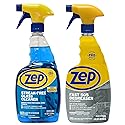 Zep Streak-Free Glass Cleaner 32 oz (1 Unit) and Zep Fast 505 Cleaner & Degreaser 32 oz 1 Unit) ECBD046 - Glass Cleaner for Windows and Mirrors