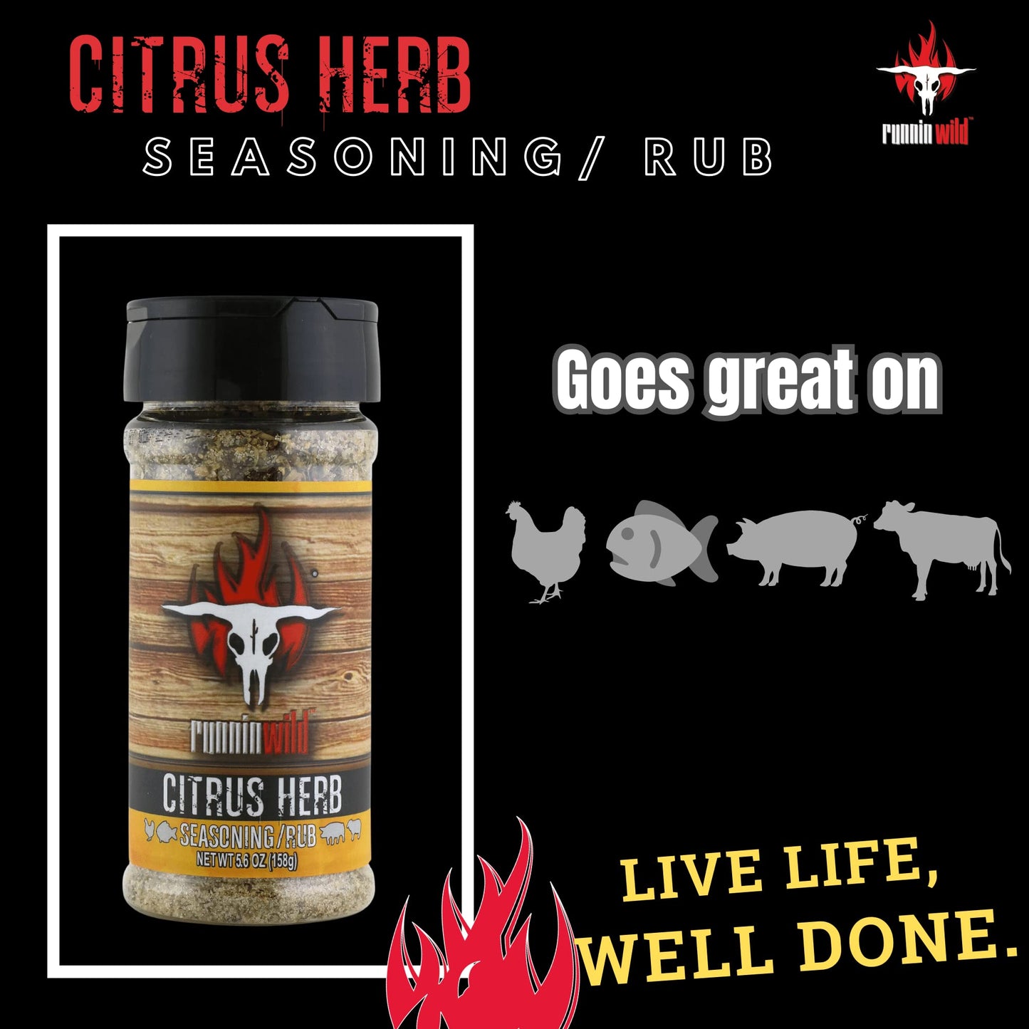 Citrus Herb Seasoning | Premium Citrus Seasoning with Garlic and Herbs for Turkey, Chicken, Fish, Pork and Lamb | No Artificial Flavors, No MSG added