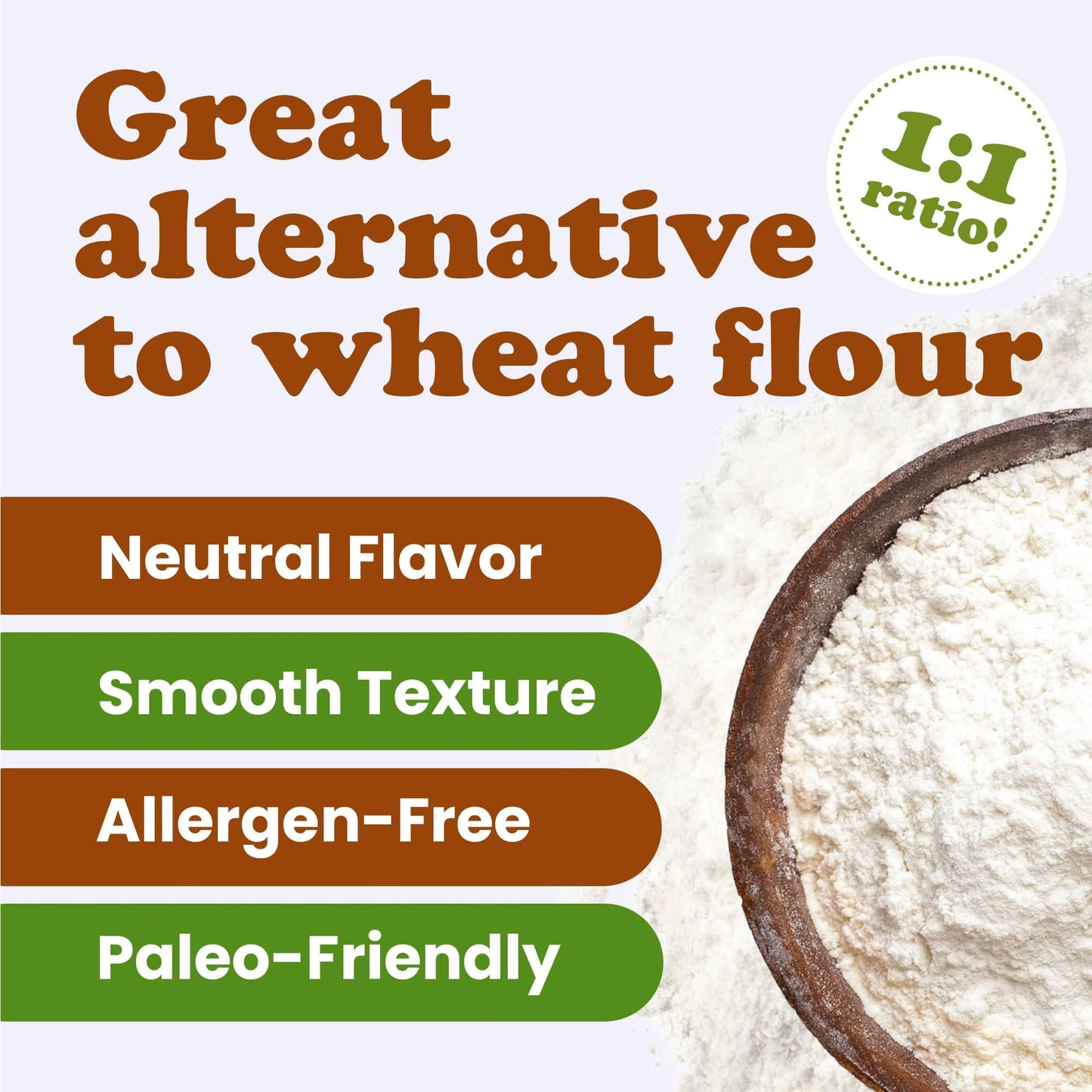 Food to Live Organic Tapioca Flour, 2 Pounds - Non-GMO Finely Ground Tapioca Starch. Wheat and Rice Flour Substitute. All Purpose Thickening Agent