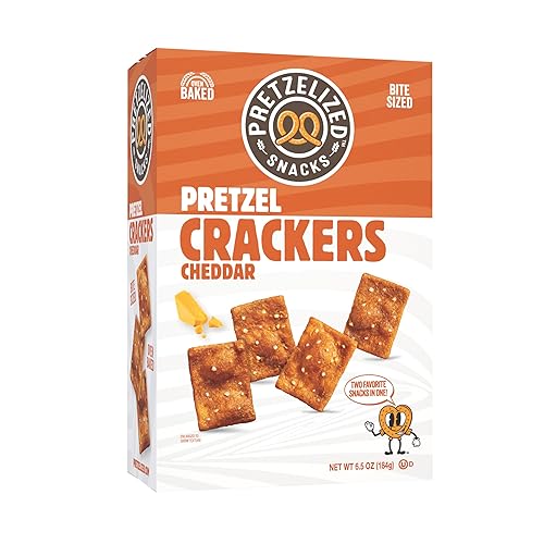 Pretzelized, Cheddar Pretzel Crackers, 6.5 Ounce