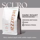 Intazza Ground Coffee, Scuro, Medium Roast Coffee Beans, South America Sourced, Nutty And Chocolate Notes, Full Body With Soft Finish, For Drip, Pour