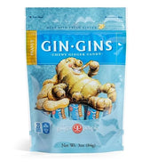 GIN GINS Peanut Ginger Chew Candy by The Ginger People - Individually Wrapped Healthy Candy - 3 oz Bag - Pack of 24