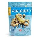 GIN GINS Peanut Ginger Chew Candy by The Ginger People - Individually Wrapped Healthy Candy - 3 oz Bag - Pack of 24