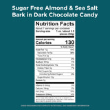 RUSSELL STOVER Sugar Free Dark Chocolate Almond & Sea Salt Bark, 7.5 oz bag (? 24 pieces)