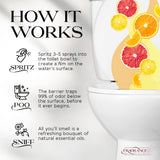Before You Go Toilet Spray for Poop - 8 Oz Citrus Bathroom Freshener Long Lasting Toilet Deodorizer Poop Spray - Poo Spray Odor Eliminator - Travel