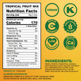 Sunbest Natural Tropical Dried Fruit Mix - 3 lb Bulk Bag (48 oz) - Mango, Pineapple, Papaya, Banana & Kiwi - Non-GMO, Vegan, Gluten-Free - Healthy
