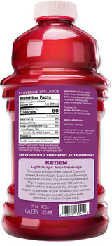 Kedem Light Concord Grape Juice, 64oz (2 Pack) 2/3 Less Calories Than Regular Kedem Grape Juice