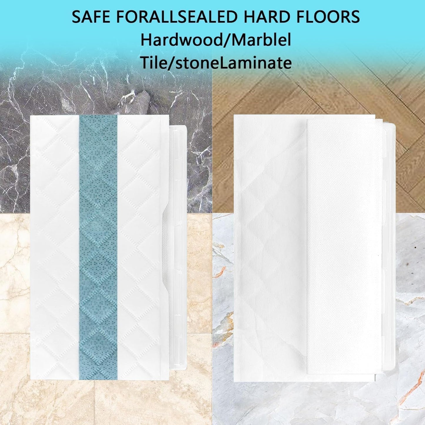 Vulxogo 20 Packs of Mop Replacement Pads,Disposable Hard Floor Vacuum Cleaner Pad Refills Compatible with VACMOP Pro VM252 VM251 VM250 VM200 VC205