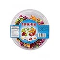 Shahia Assorted Fruits Chewy Candy 400g (14.1 oz) - Soft Filled Fruit Chews - Individually Wrapped Assorted Flavors - Imported Turkish Candy Tub