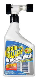 Krud Kutter Window Wash Cleaner, 32 oz, Streak Free Glass Cleaner for Windows, Mirrors and Glass Surfaces, Removes Dirt, Dust and Grime, Indoor