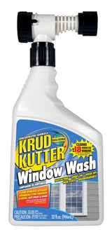 Krud Kutter Window Wash Cleaner, 32 oz, Streak Free Glass Cleaner for Windows, Mirrors and Glass Surfaces, Removes Dirt, Dust and Grime, Indoor