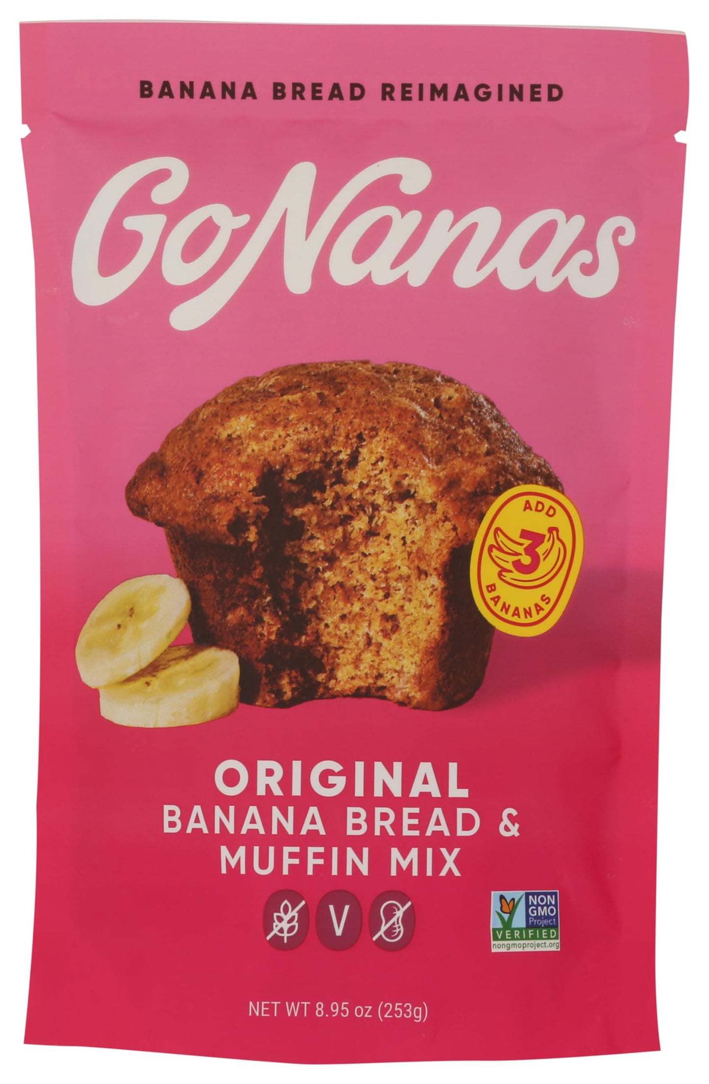 Go Nanas, Mix Banana Bread Original, 8.95 Ounce