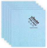 Vileda Professional | PVA Microfiber Cloth | All Purpose Cleaning Shammy | Synthetic Chamois Towel | Smooth & Absorbent Materials | 5 Pack Blue