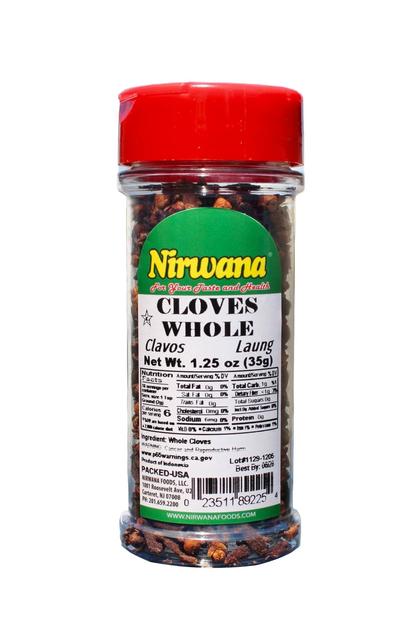 Nirwana Asian Indian spice CLOVES Whole 1.25 oz | Laung | Clavo | Premium Quality for Cooking, Baking, Tea, Beverages, Pomander Balls, Hand Selected