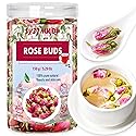 Premium Dried Rose Buds, 150g/5.29oz Edible Rose Petals Loose Tea, Direct From Source Red Rose Tea, Dried Flowers for Tea Baking Crafts Cocktail