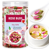 Premium Dried Rose Buds, 150g/5.29oz Edible Rose Petals Loose Tea, Direct From Source Red Rose Tea, Dried Flowers for Tea Baking Crafts Cocktail