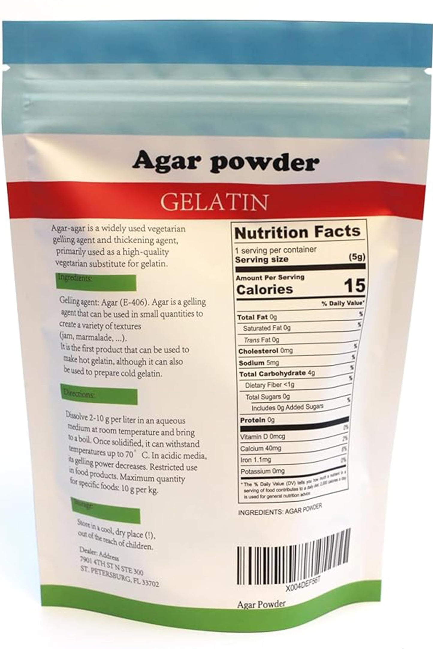 Agar Agar powder | essence free thickener for cooking and baking | vegetarian beef gelatin substitute | non GMO, vegetarian friendly (4 Ounce)