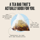 Kolkata Chai - Decaf Chai Tea Bag, 15 Count, Premium Assam Black Tea and Spices, Compostable Tea Bags, Vegan, All Natural