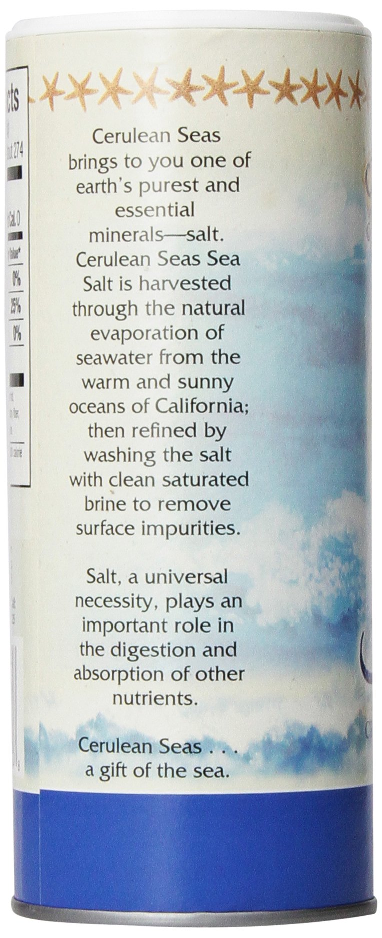Cerulean Seas Fine Salt, 14.5 Ounce Boxes (Pack of 12)