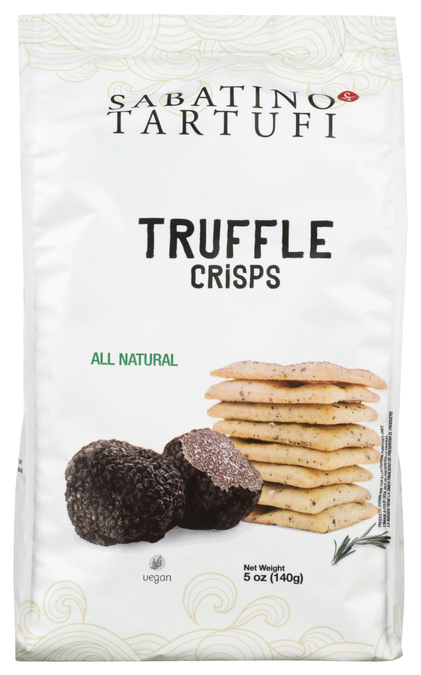 Sabatino Tartufi Truffle Crisps, All Natural, Artisan Truffle Cracker, 5oz