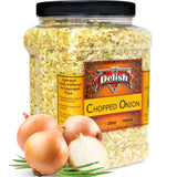 Dried Chopped Onion by It’s Delish, 28 Oz Jumbo Reusable Container - All Natural Dehydrated Onions Flakes | Delicious & Fresh Onion Taste - No