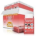 iCloth 70% Isopropyl Alcohol XL Screen and Electronics Wipes, Lint-Free, Streak-Free, Fast-Drying, Removes Dust and Fingerprints, 200 Wipes