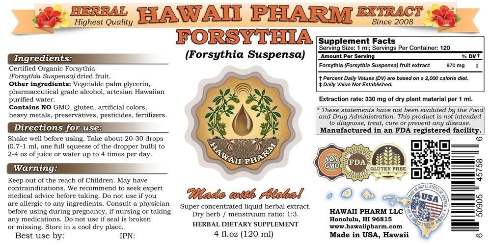 Forsythia (Forsythia Suspensa) Liquid Extract 4 Oz