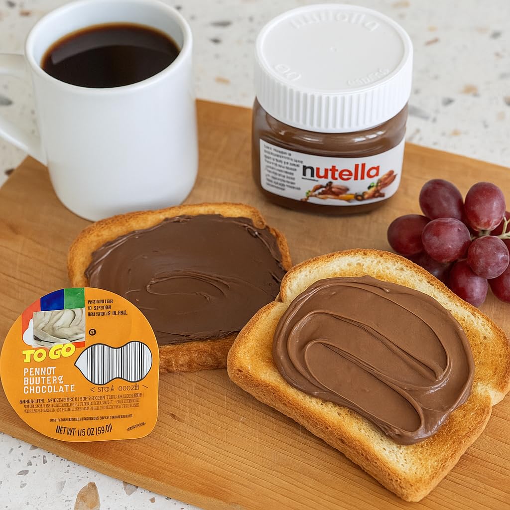 Hazelnut Spread & Peanut Butter Chocolate Snack Variety Pack - Mini Single Serve Cups for Lunchbox, Kids Snacks, Breakfast, School, Travel, Portion