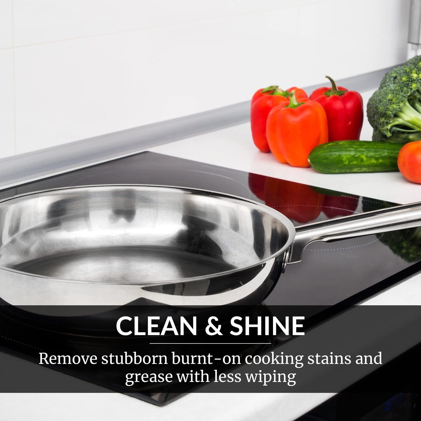 HOPE'S Cooktop Cleaning Cream, Fast Acting No-Rinse Cooktop Cleaner for Glass Ceramic Cooktops and Stoves, Removes Burnt-on Stains, 10 Oz Net Weight