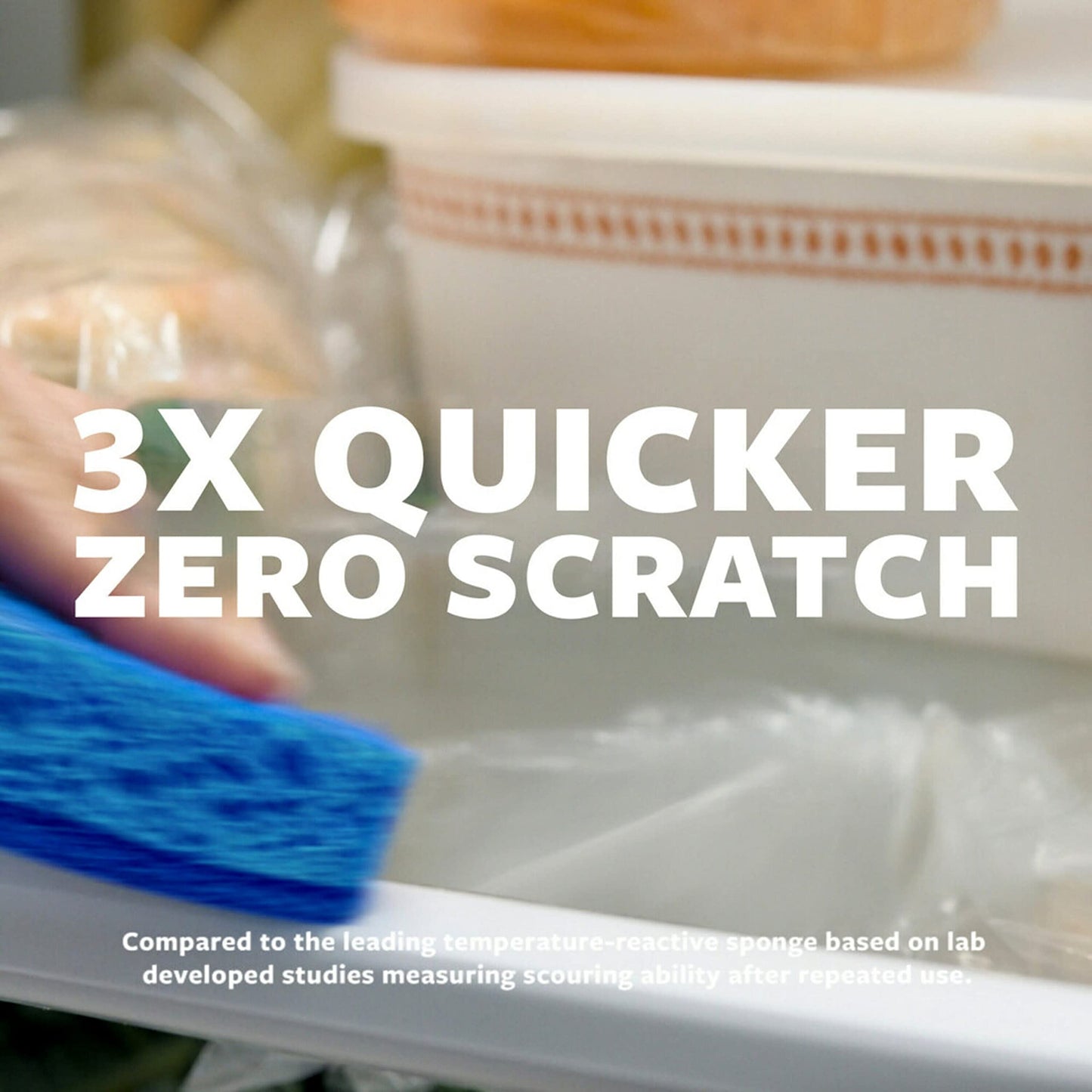 Scotch-Brite Zero Scratch Non-Scratch Scrub Sponges, Sponges for Cleaning Kitchen, Bathroom, and Household, non-scratch Sponges Safe for Non-Stick