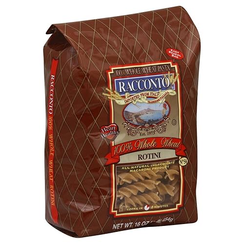 Racconto Whole Wheat Rotini Pasta, 17.6 Ounce (Pack of 6)
