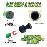 The Magic Cleaner Magnetic Glass Cleaner Kit |Mini, 12mm Size | For Water Pipes, Vases, Windows, Aquariums, Small, & all Shapes & Sizes | Cleans Hard