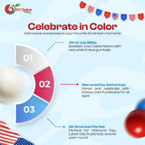 NY Spice Shop Red, White & Blue Gumballs - 1 Inch Large Gumballs For Gumball Machine - Gumball Vending Machine Refills Candy - 50 Pcs Double Bubble