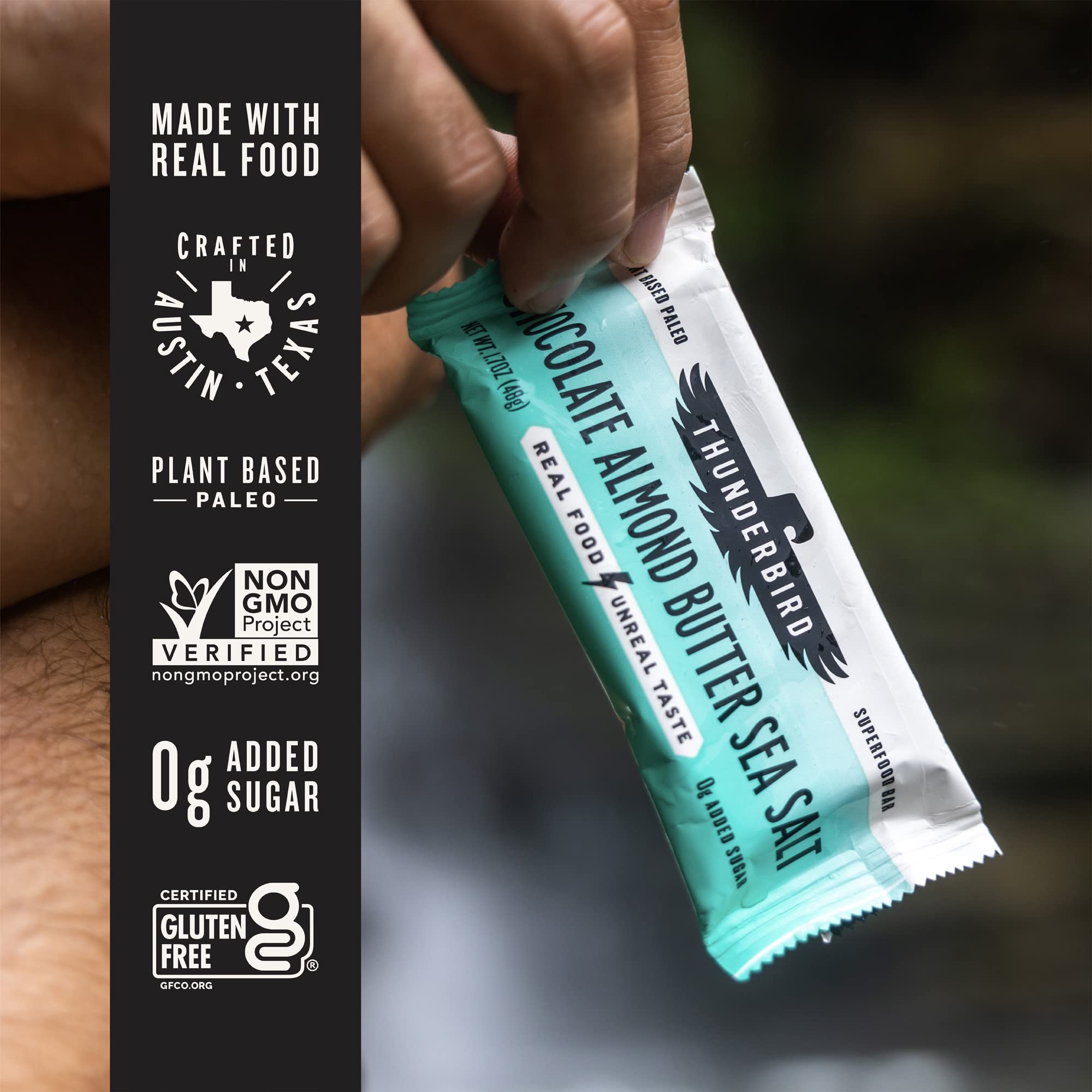 Thunderbird Real Food Bars, Seasonal Variety Pack, Gluten Free, Paleo, Vegan Snack Food Bars, 61.2 Ounce