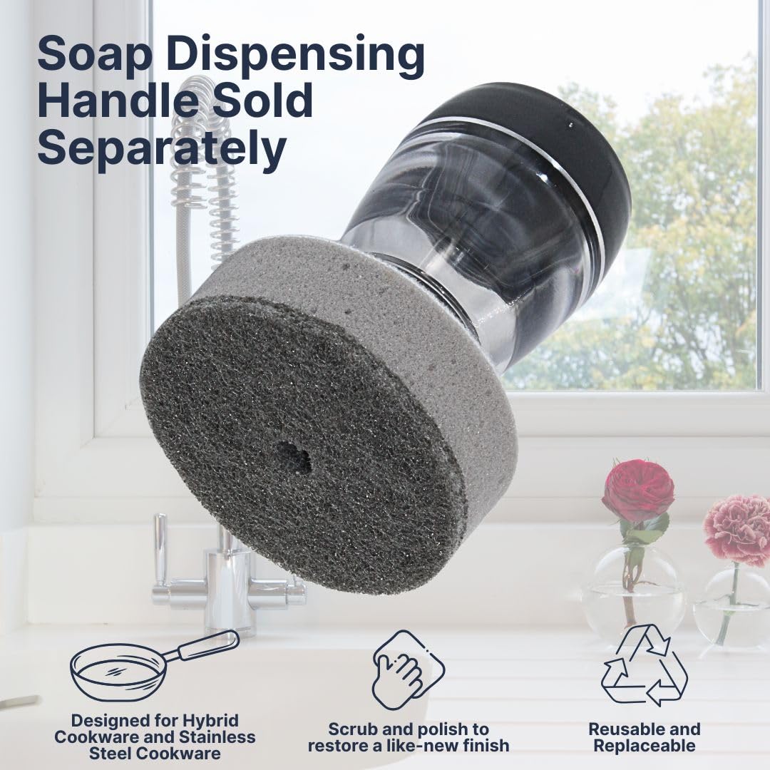 Hybrid Pan Scrubber with DuoPad (3-Pack DuoPad Refill)