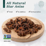 Soeos Star Anise Seeds 6oz (170g), Non-GMO Verified, Great for Baking and Tea, Anis Estrella, Whole Chinese Star Anise Pods, Dried Anise Star Spice