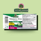 Nature's Answer Slippery Elm | Super Concentrated Herbal Supplement | Promotes Healthy Hair & Skin | Aids in Digestion | Kosher, No Gluten & Low